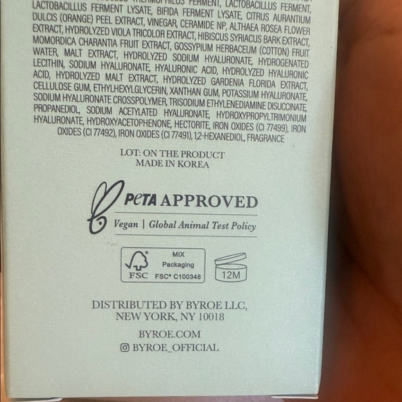 NIB•BYROE 🍑 Peach Kombucha Tea Purifying Clay Mask - Picture 4 of 4